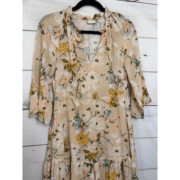 Spartina 449 Size XS Floral Maxi Dress Ruffled Collar Chic Preppy Classy - Picture 6 of 6